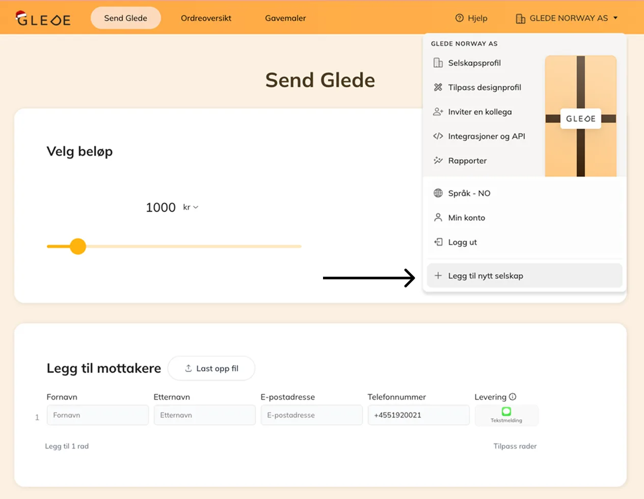 Hur man lägger till flera företag Glede -plattform - enkel och gratis
